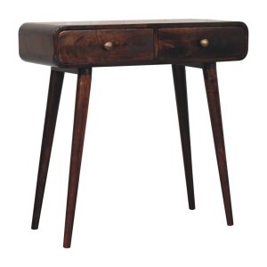 Walnut Tables - Nora Lane Home furniture - Solid wood, Walnut finish - 17.72 x 35.43 x 13.78 in
