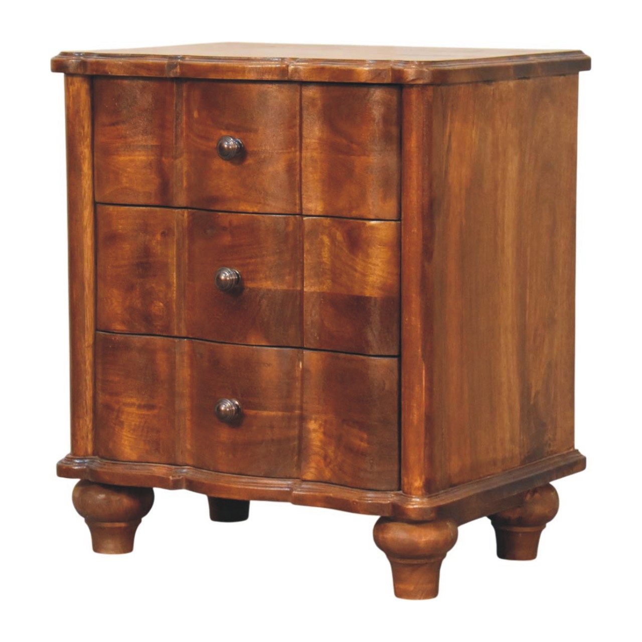 Brown Storage Nightstand - Nora Lane Home furniture - Solid wood - 25.59 x 19.69 x 24.8 in