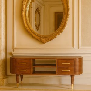 Brown Storage TV Stand - Nora Lane Home furniture - Solid wood - 17.7 x 47.2 x 14.6 in