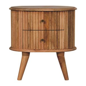 Brown Storage Nightstand - Nora Lane Home furniture - Solid wood - 22.83 x 17.72 x 17.72 in