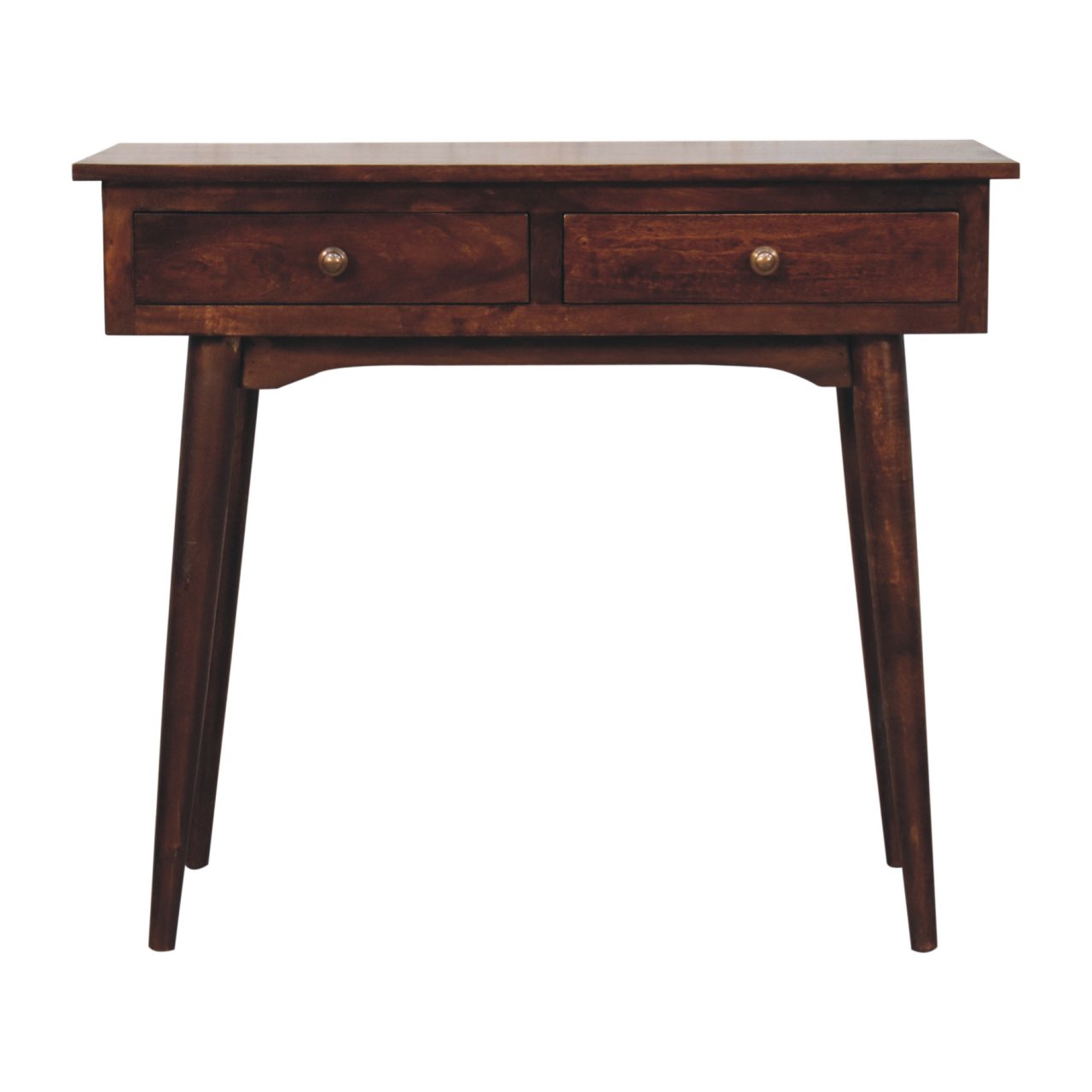 Walnut Storage Console Table - Nora Lane Home furniture - Solid wood, Walnut finish - 19.69 x 39.37 x 15.75 in