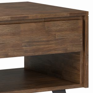 Natural Wood Wood Tables - Nora Lane Home furniture - Solid wood - 26.18 x 25.79 x 19.69 in