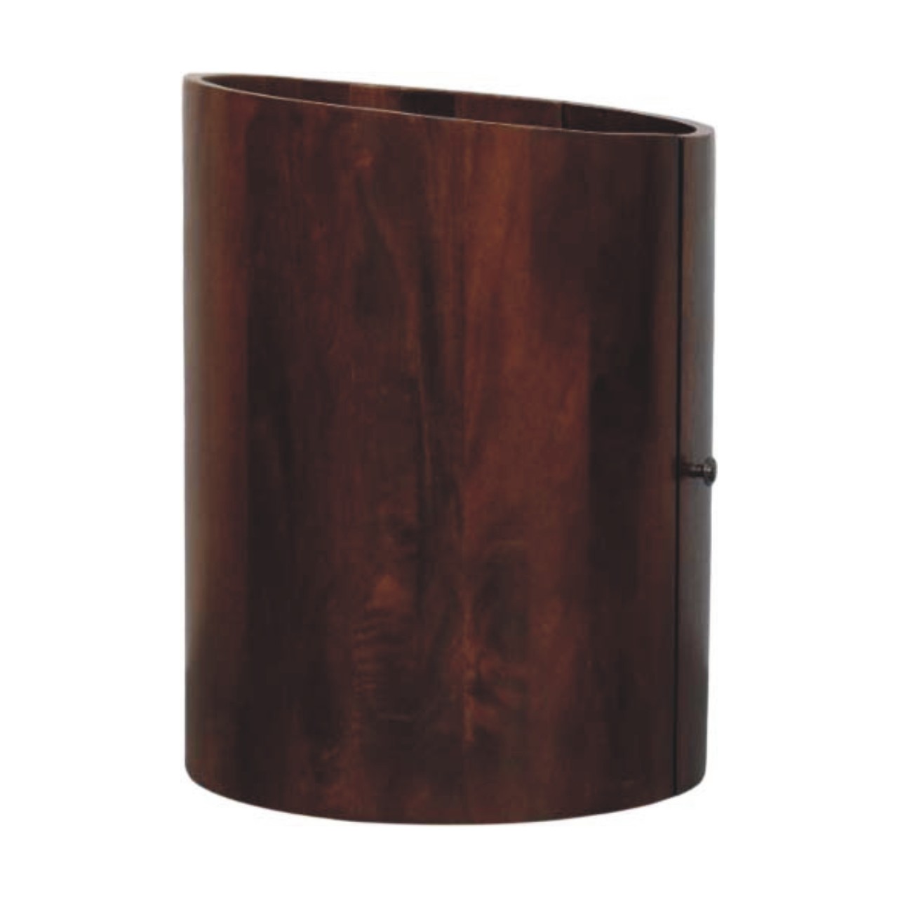 Brown Round Storage Cabinet - Nora Lane Home furniture - Solid wood - 21 x 21 x 28 in