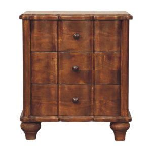 Brown Storage Nightstand - Nora Lane Home furniture - Solid wood - 25.59 x 19.69 x 24.8 in