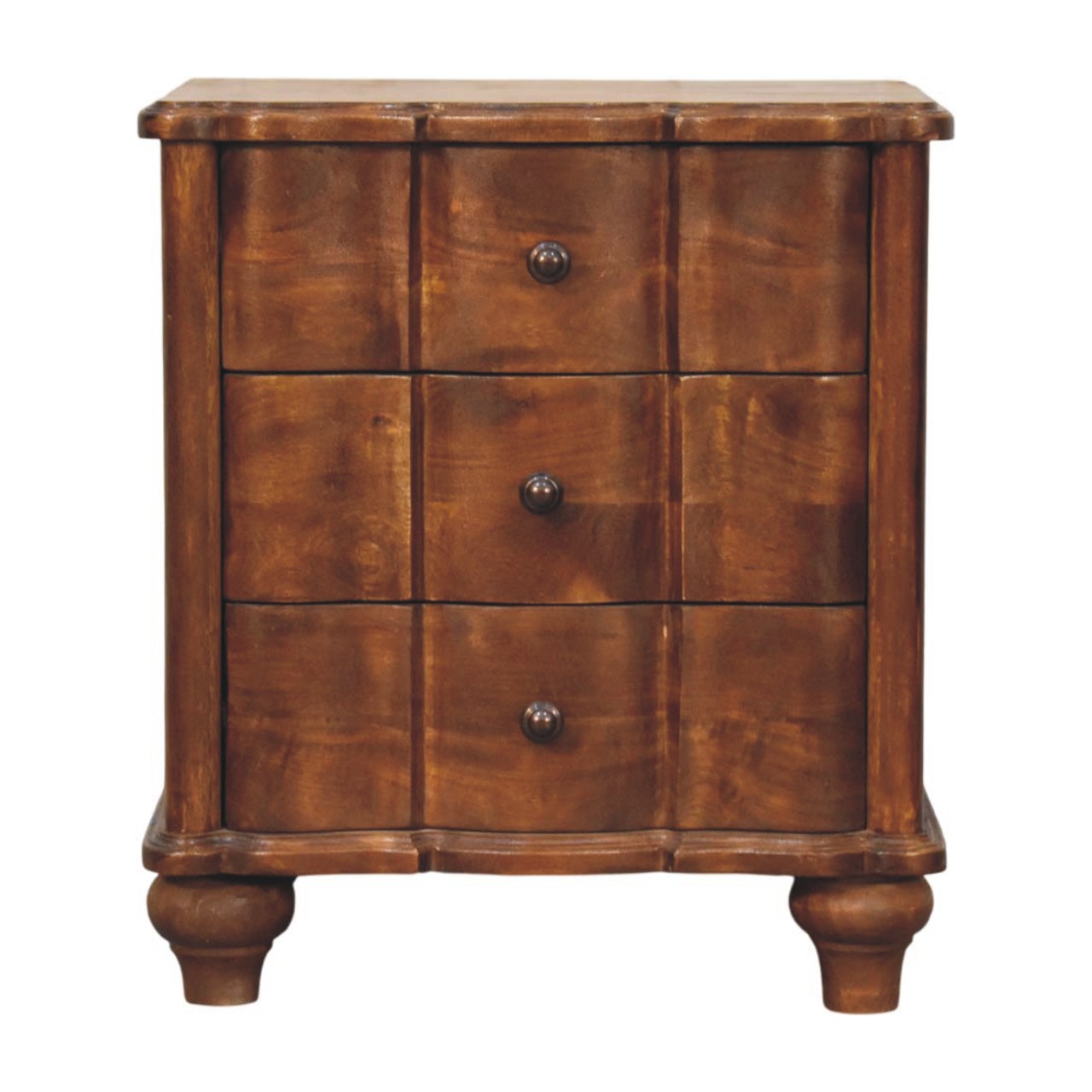 Brown Storage Nightstand - Nora Lane Home furniture - Solid wood - 25.59 x 19.69 x 24.8 in