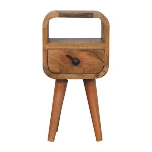Natural Wood Storage Nightstand - Nora Lane Home furniture - Solid wood - 11.81 x 11.81 x 11.81 in