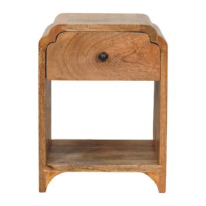 Natural Wood Storage Nightstand - Nora Lane Home furniture - Solid wood - 15.75 x 15.75 x 19.69 in