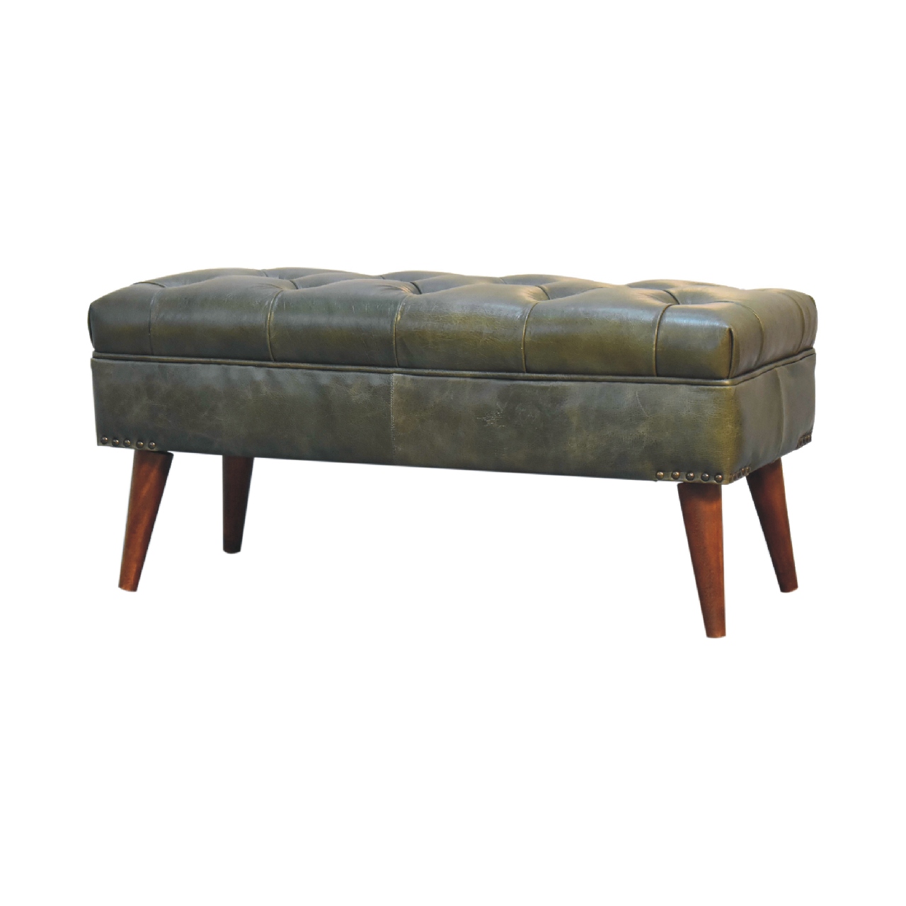 Brown Storage Bench - Nora Lane Home furniture - Solid wood - 39.37 x 18.11 x 13.78 in
