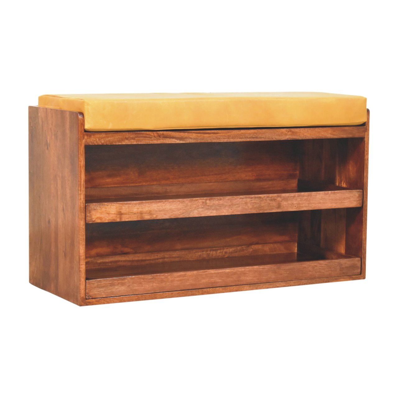 Brown Storage Bench - Nora Lane Home furniture - Solid wood - 18.11 x 39.37 x 24.8 in