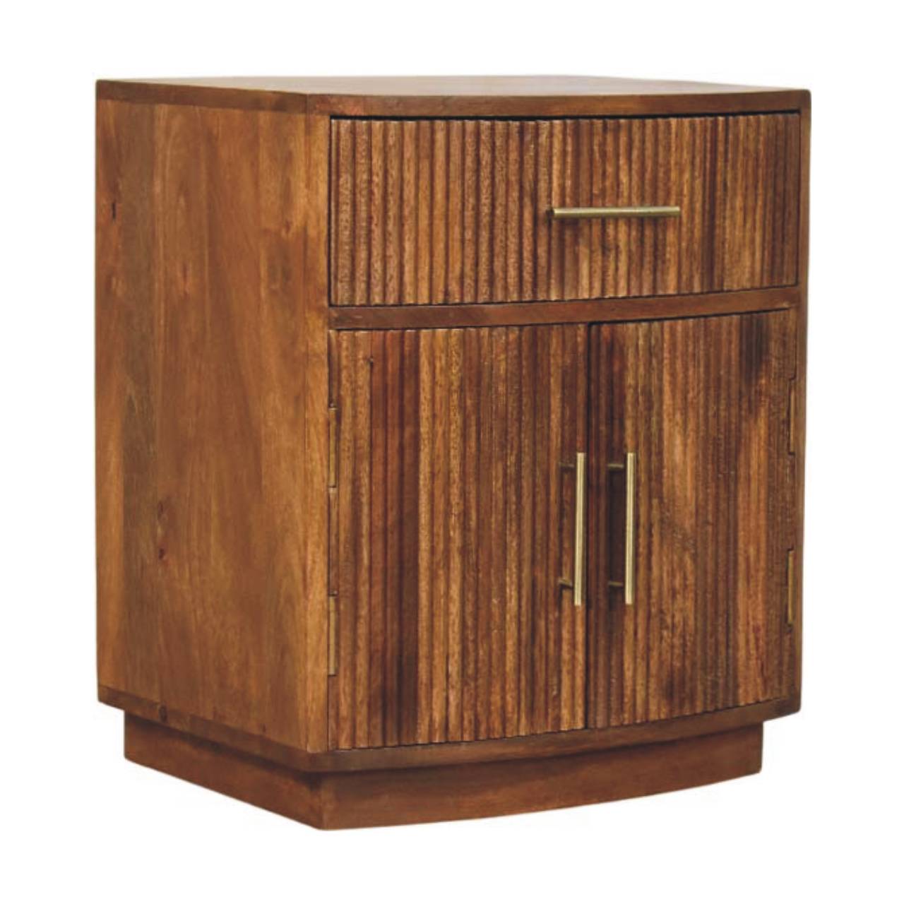 Brown Storage Nightstand - Nora Lane Home furniture - Solid wood - 19.7 x 23.6 x 27.6 in