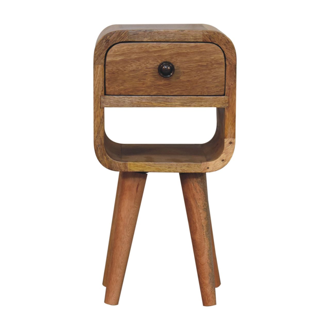 Natural Wood Storage Nightstand - Nora Lane Home furniture - Solid wood - 11.81 x 11.81 x 11.81 in
