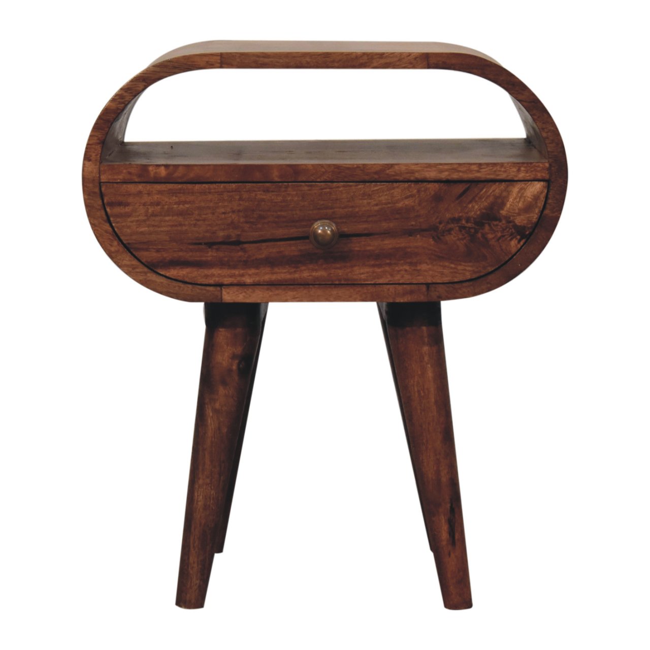 Brown Storage Nightstand - Nora Lane Home furniture - Solid wood - 17.72 x 21.65 x 12.99 in