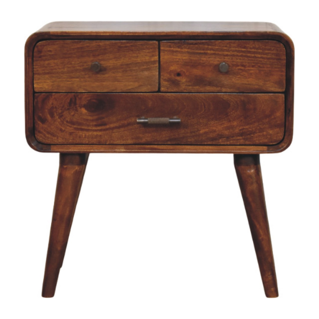 Brown Storage Cabinet - Nora Lane Home furniture - Solid wood, Metal accent - 25.59 x 17.72 x 17.72 in