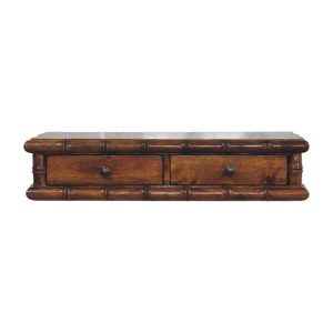 Brown Wood Storage Console Table - Nora Lane Home furniture - 31 x 13 x 7 in