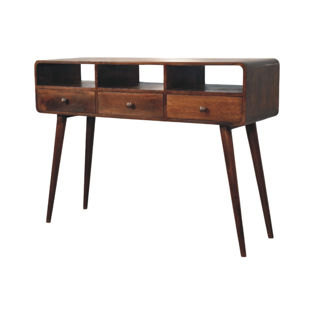Brown Storage Console Table - Nora Lane Home furniture - Solid wood - 55.12 x 19.69 x 19.69 in
