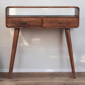 Brown Console Table - Nora Lane Home furniture - Solid wood - 15.75 x 37.4 x 13.78 in