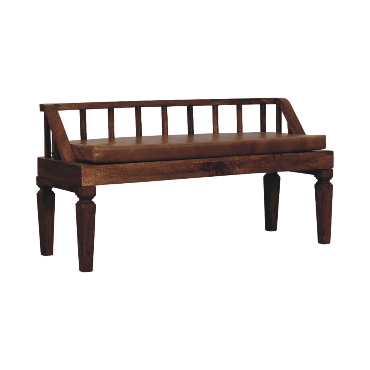 Brown Storage Bench - Nora Lane Home furniture - Solid wood - 47.24 x 19.69 x 14.57 in