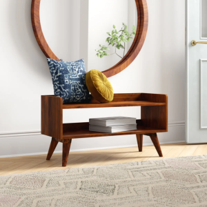 Brown Storage Cabinet - Nora Lane Home furniture - Solid wood - 39.37 x 17.32 x 12.6 in