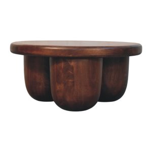 Brown Coffee Table - Nora Lane Home furniture - Solid wood - 35.43 x 35.43 x 18.11 in