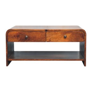 Brown Storage Coffee Table - Nora Lane Home furniture - Solid wood - 37.4 x 25.59 x 19.69 in