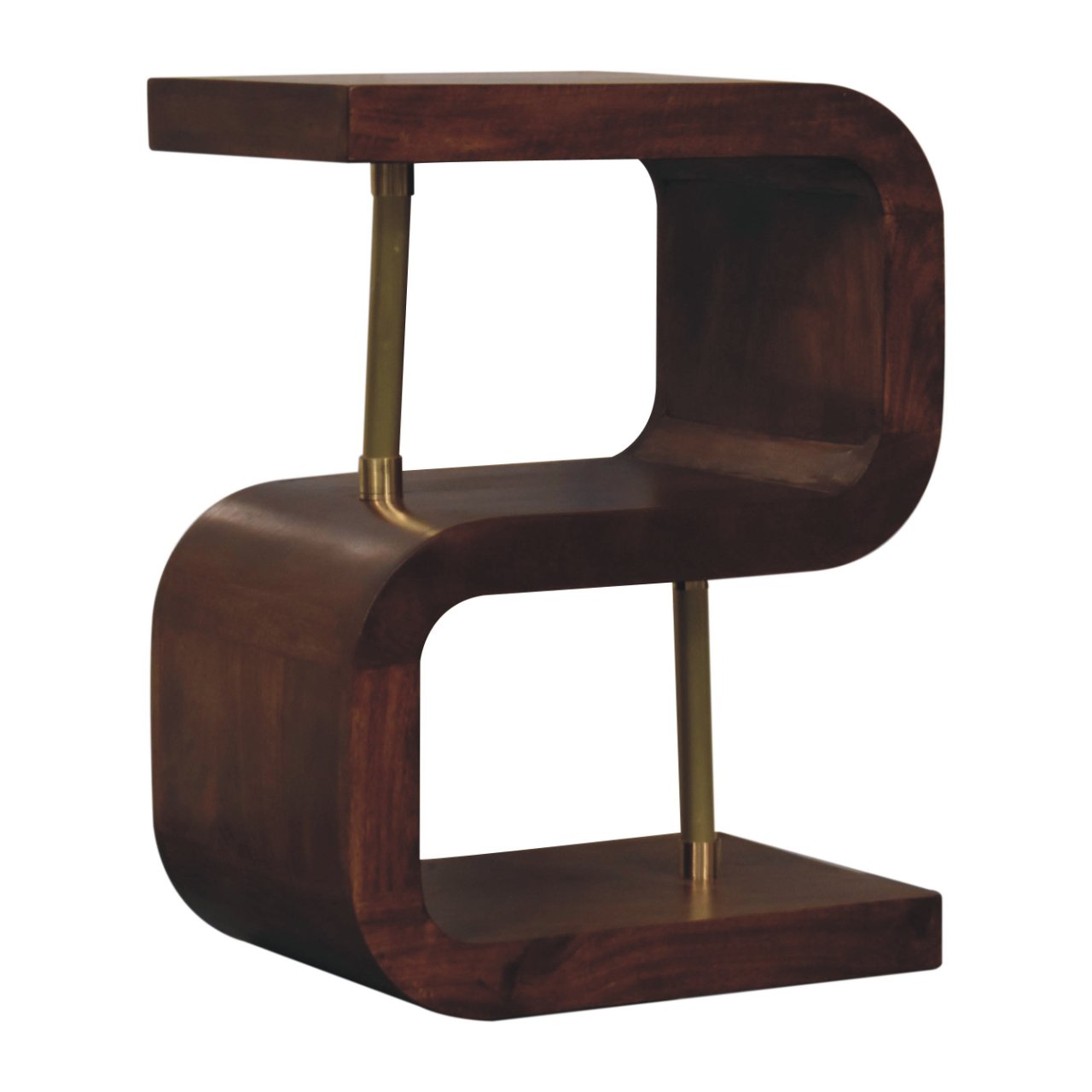Brown Storage Nightstand - Nora Lane Home furniture - Solid wood, Metal accent - 21.65 x 17.72 x 27.56 in