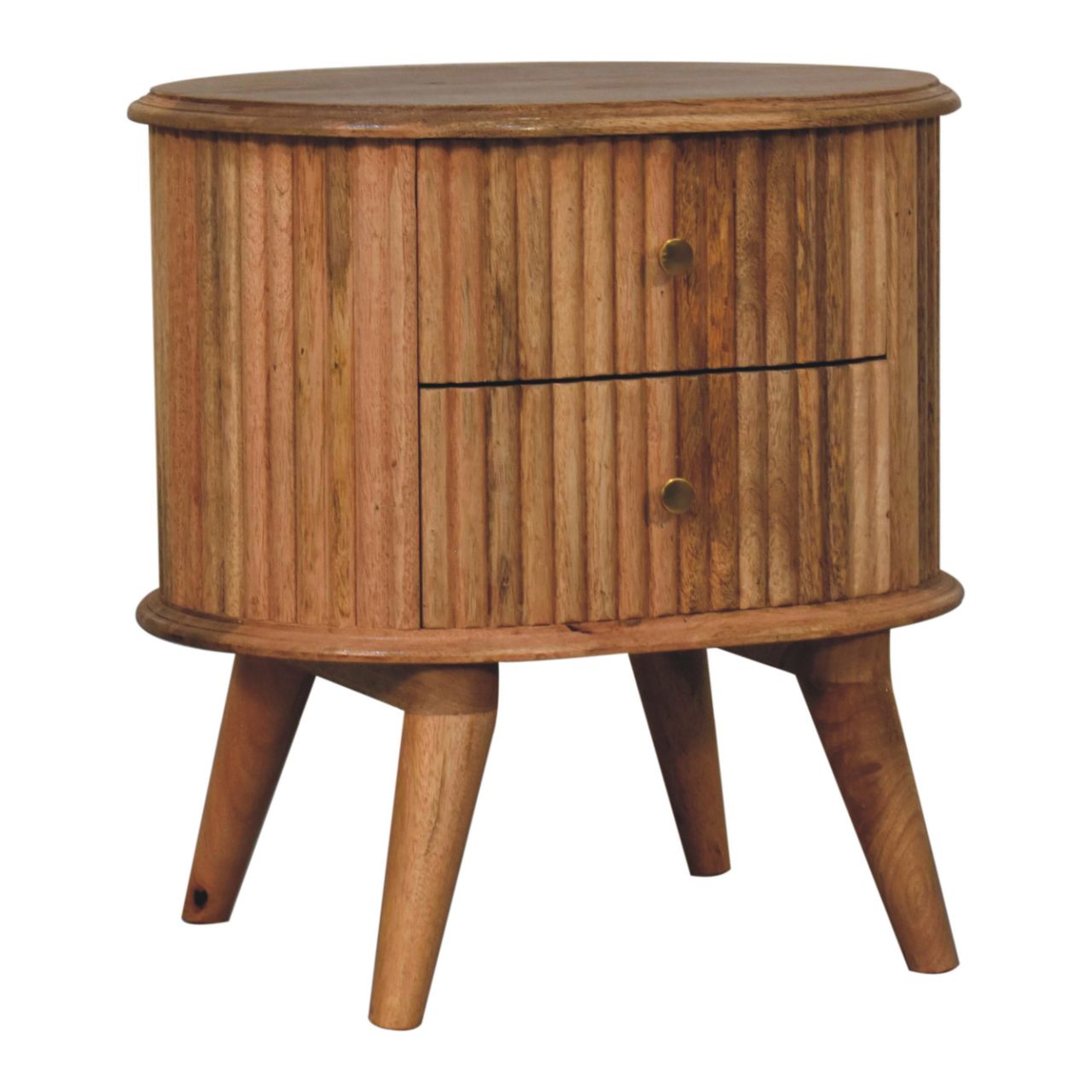 Brown Storage Nightstand - Nora Lane Home furniture - Solid wood - 22.83 x 17.72 x 17.72 in