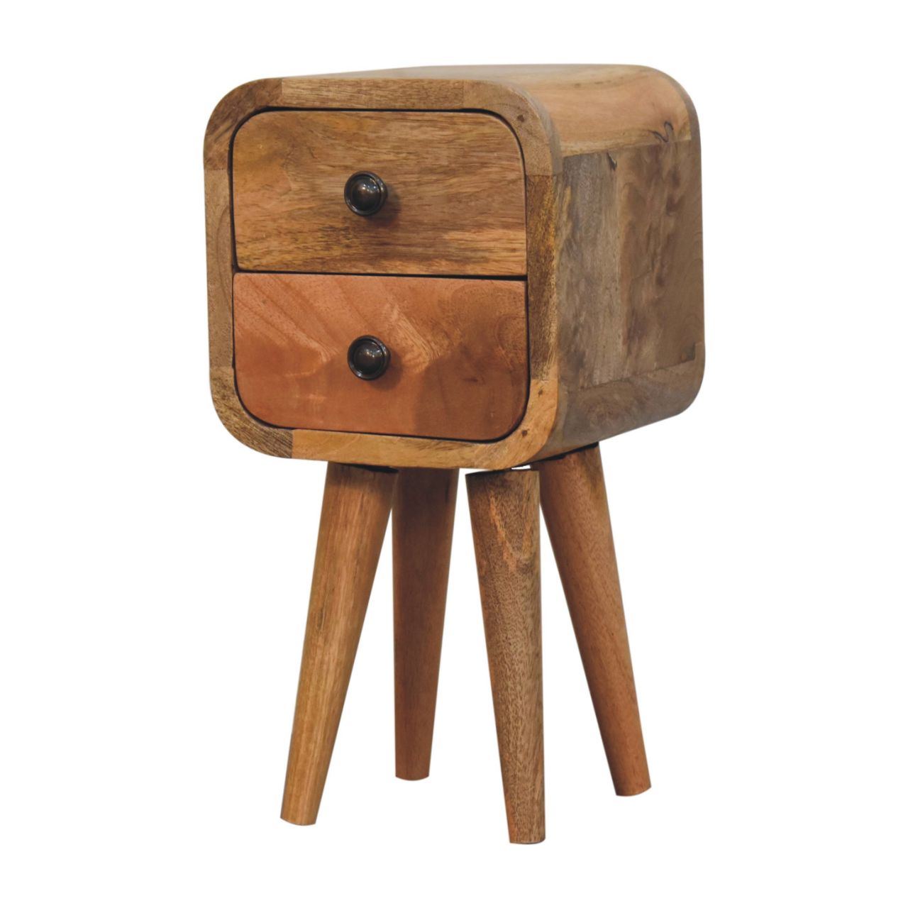 Natural Wood Storage Nightstand - Nora Lane Home furniture - Solid wood - 11.81 x 11.81 x 11.81 in
