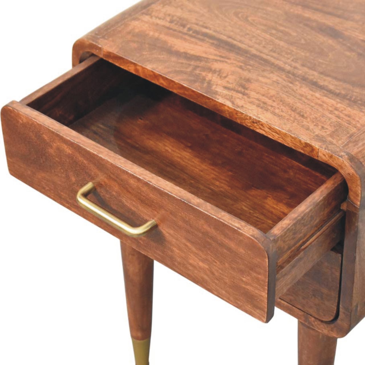 Brown Storage Nightstand - Nora Lane Home furniture - Solid wood - 17.7 x 21.7 x 17.7 in