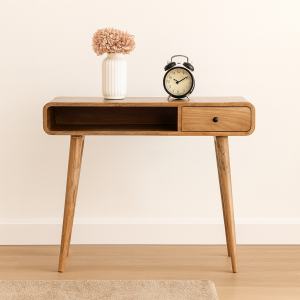 Natural Wood Storage Adjustable Desk - Nora Lane Home furniture - Solid wood, Metal accent - 39.37 x 21.65 x 13.78 in