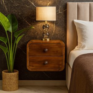 Brown Storage Cabinet - Nora Lane Home furniture - Solid wood - 13.78 x 15.75 x 13.78 in