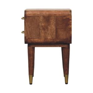 Brown Storage Nightstand - Nora Lane Home furniture - Solid wood - 17.7 x 21.7 x 17.7 in