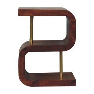 Brown Storage Nightstand - Nora Lane Home furniture - Solid wood, Metal accent - 21.65 x 17.72 x 27.56 in