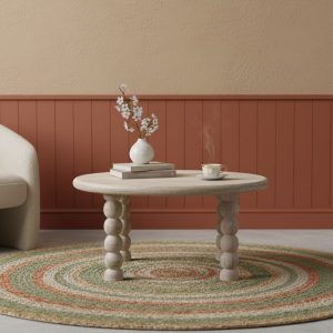 Gray Solid Wood Coffee Table - Nora Lane Home furniture - Solid wood - 35.43 x 35.43 x 7.87 in
