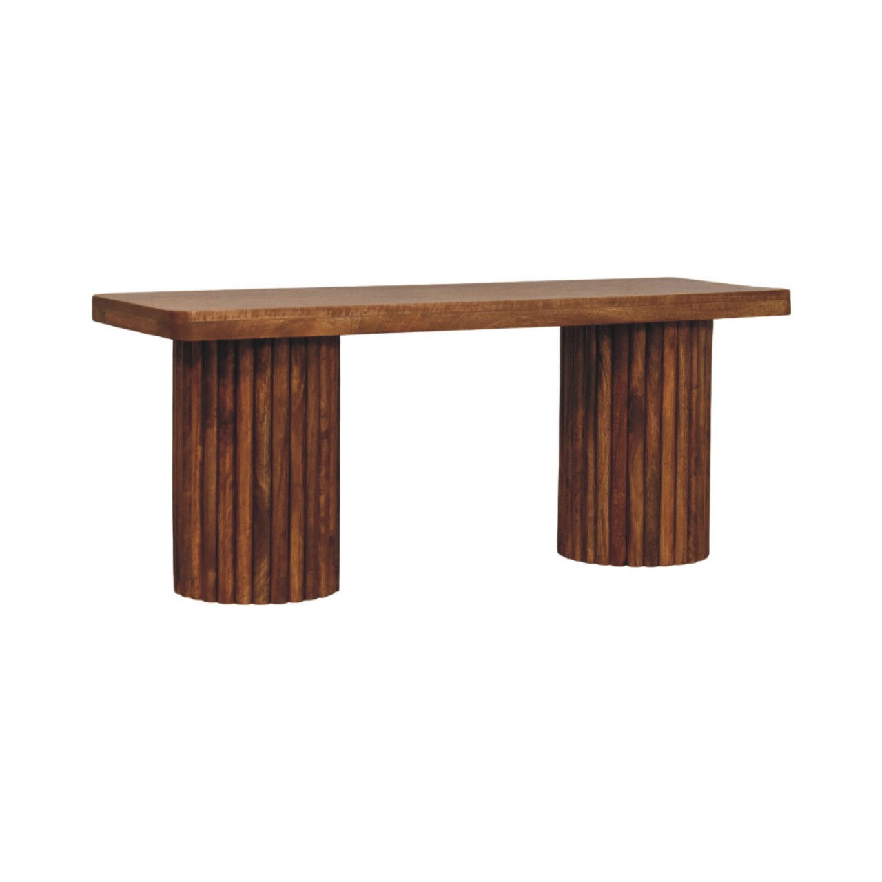 Brown Textured Storage Bench - Nora Lane Home furniture - Solid wood - 47.24 x 17.72 x 15.75 in