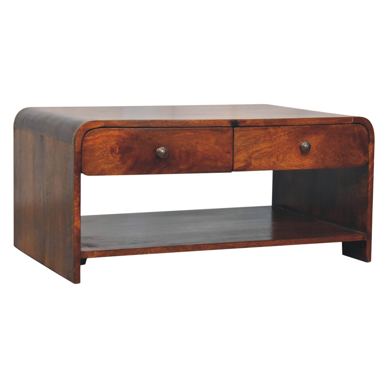 Brown Storage Coffee Table - Nora Lane Home furniture - Solid wood - 37.4 x 25.59 x 19.69 in