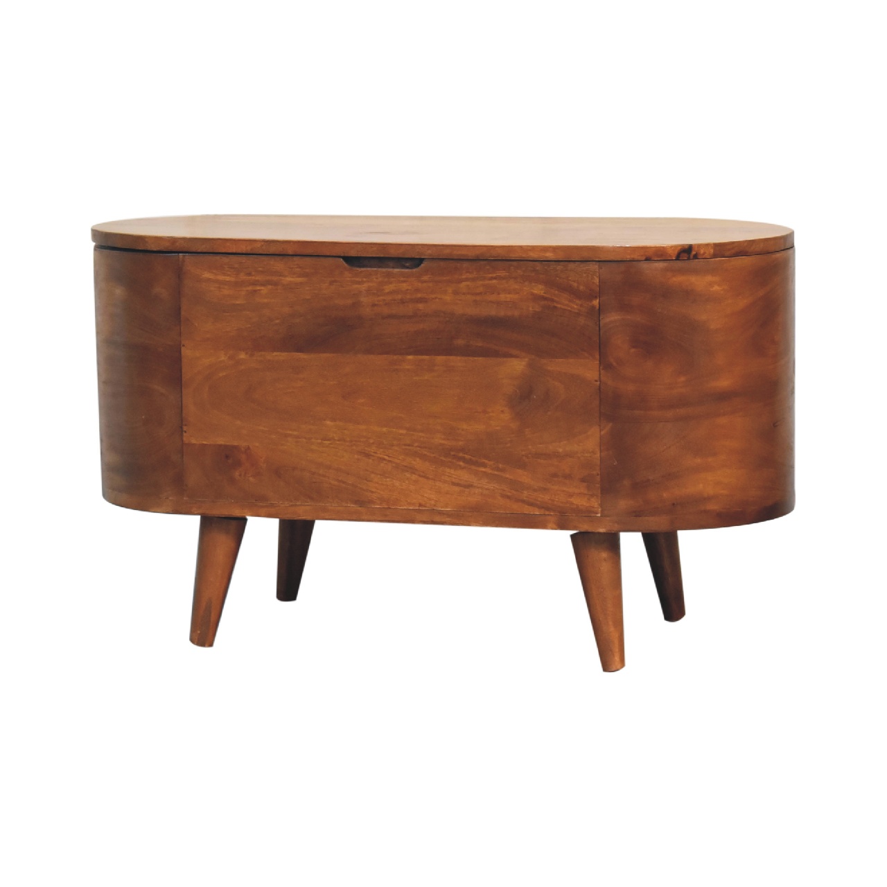Brown Round Storage Cabinet - Nora Lane Home furniture - Solid wood - 17.72 x 35.43 x 15.75 in
