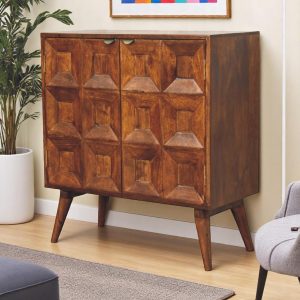 Brown Storage Cabinet - Nora Lane Home furniture - Solid wood - 33.46 x 17.72 x 27.56 in