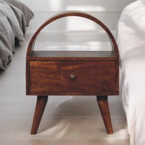 Brown Storage Cabinet - Nora Lane Home furniture - Solid wood, Metal accent - 21.65 x 17.72 x 19.68 in