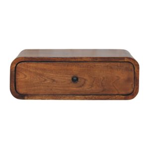 Brown Storage Floating Nightstand - Nora Lane Home furniture - Solid wood - 21.65 x 16.54 x 9.84 in