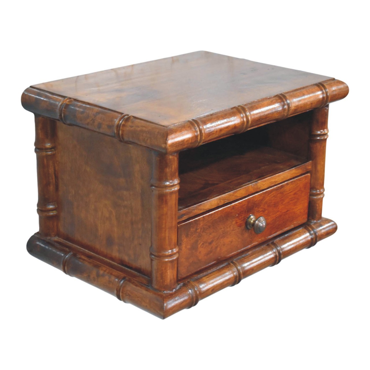 Brown Wood Floating Nightstand - Nora Lane Home furniture - 17 x 13 x 12 in