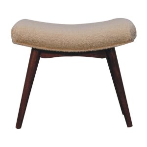 Brown Boucle Storage Bench - Nora Lane Home furniture - Solid wood, Upholstered - 16.54 x 25.59 x 13.78 in