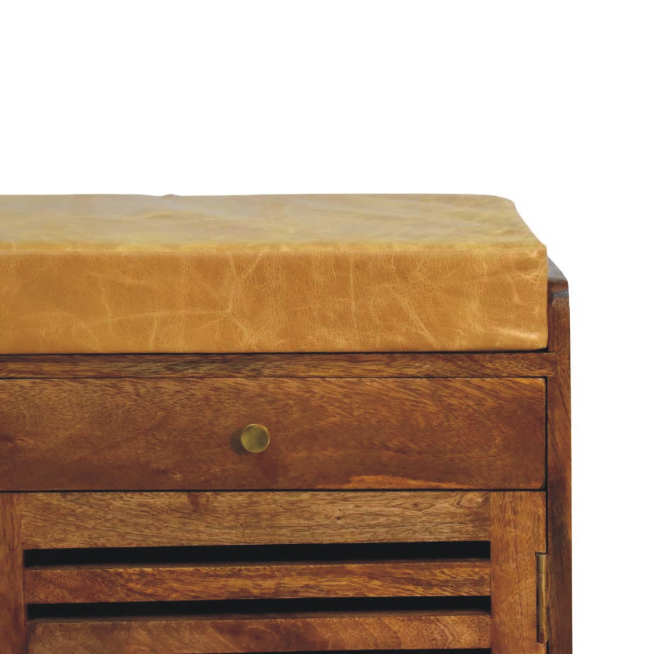 Brown Storage Bench - Nora Lane Home furniture - Solid wood - 37 x 20 x 21 in