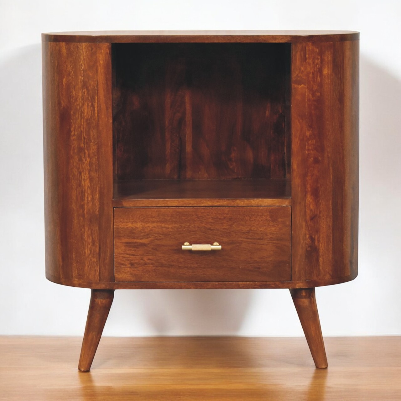 Brown Storage Cabinet - Nora Lane Home furniture - Solid wood - 33.46 x 17.72 x 26.77 in