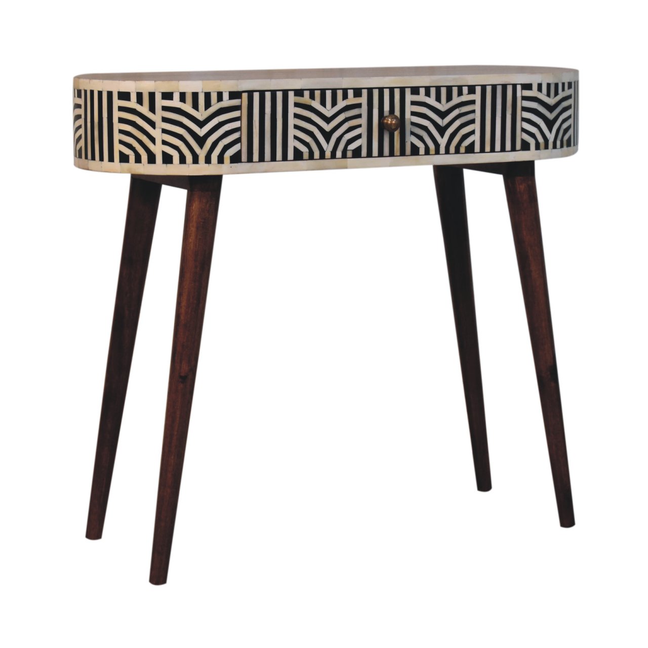 Brown Storage Console Table - Nora Lane Home furniture - Solid wood - 17.72 x 39.37 x 13.78 in