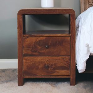 Brown Storage Cabinet - Nora Lane Home furniture - Solid wood, Metal accent - 21.65 x 17.72 x 27.56 in