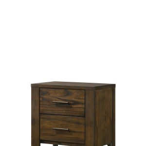 Natural Wood Synthetic Wood Storage Nightstand - Nora Lane Home furniture - 29 x 18 x 28 in