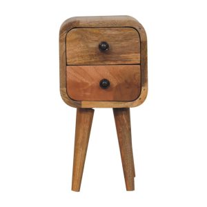 Natural Wood Storage Nightstand - Nora Lane Home furniture - Solid wood - 11.81 x 11.81 x 11.81 in