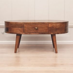Brown Storage Coffee Table - Nora Lane Home furniture - Solid wood, Walnut finish - 33 x 21.6 x 15 in