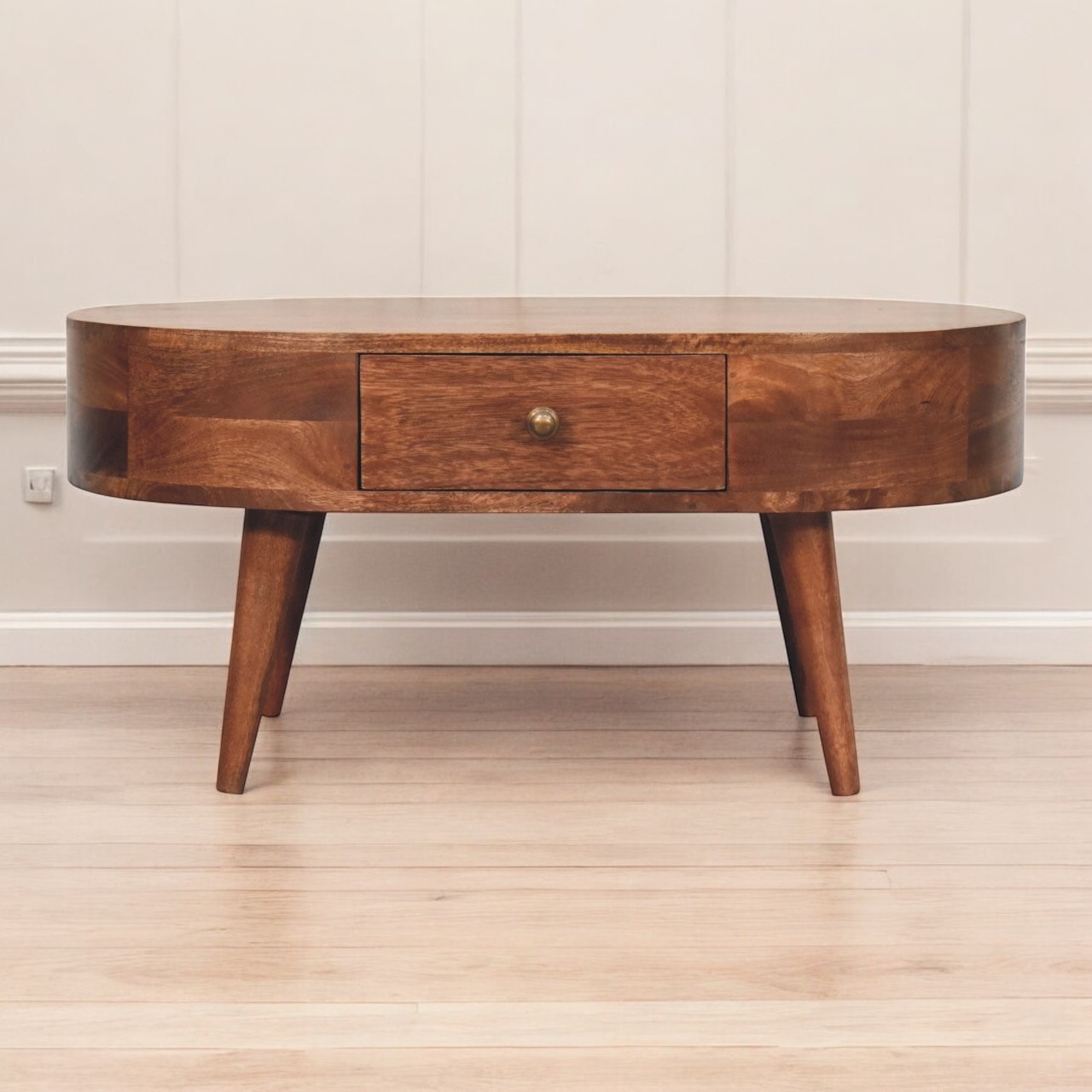 Brown Storage Coffee Table - Nora Lane Home furniture - Solid wood, Walnut finish - 33 x 21.6 x 15 in