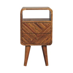 Brown Storage Nightstand - Nora Lane Home furniture - Solid wood - 15.75 x 15.75 x 17.72 in